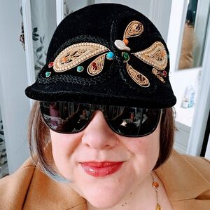 Eric Javits Velour Paisley wool hat NWOT